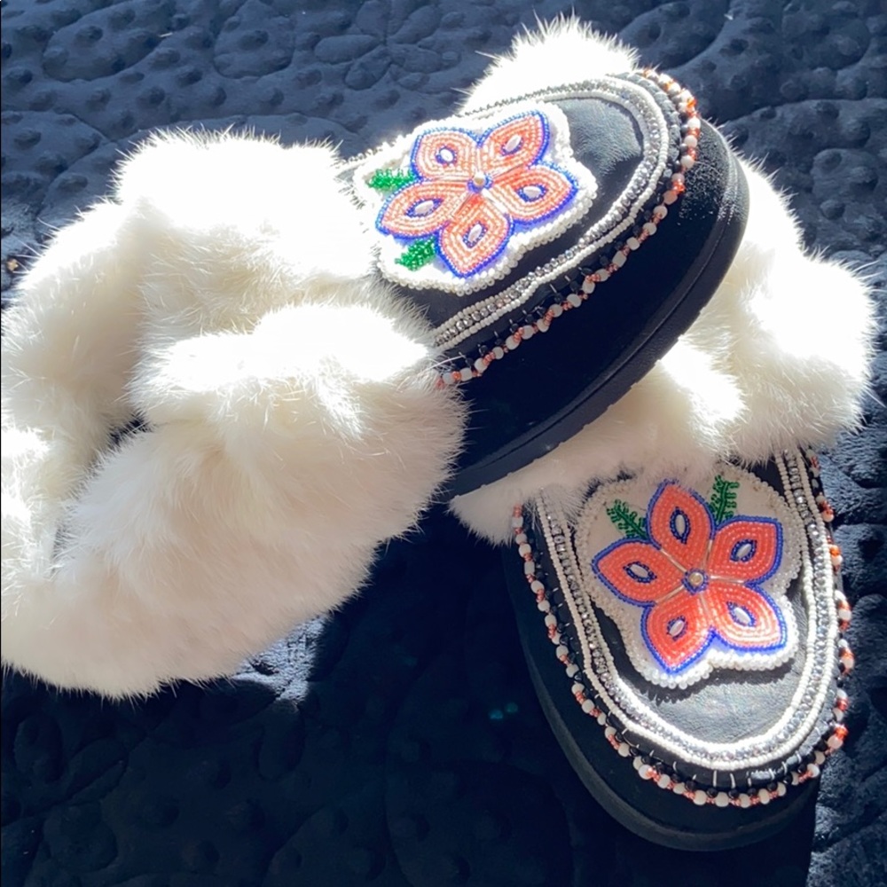 Handmade Beaded Alaskan Slippers